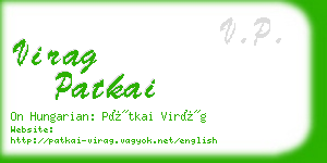 virag patkai business card